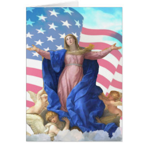 GOD BLESS AMERICA VIRGIN MARY RELIGIOUS