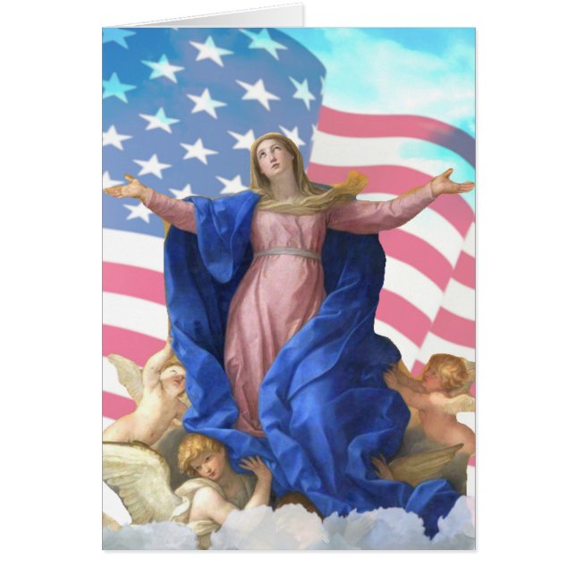 GOD BLESS AMERICA VIRGIN MARY RELIGIOUS (Front)