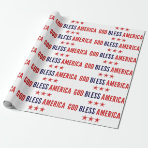 God Bless America Wrapping Paper