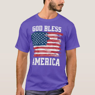 God Bless AmericaPrinted on Back T-Shirt