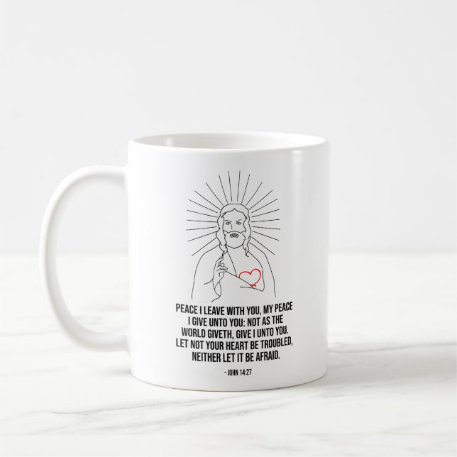 God Bless And Protect You. Peace I Leave With You Coffee Mug (Left)