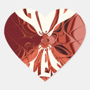 God Bless Art Print Heart Sticker