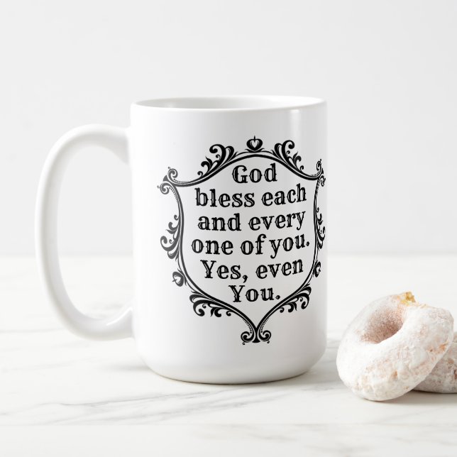 God bless Coffee Mug (With Donut)