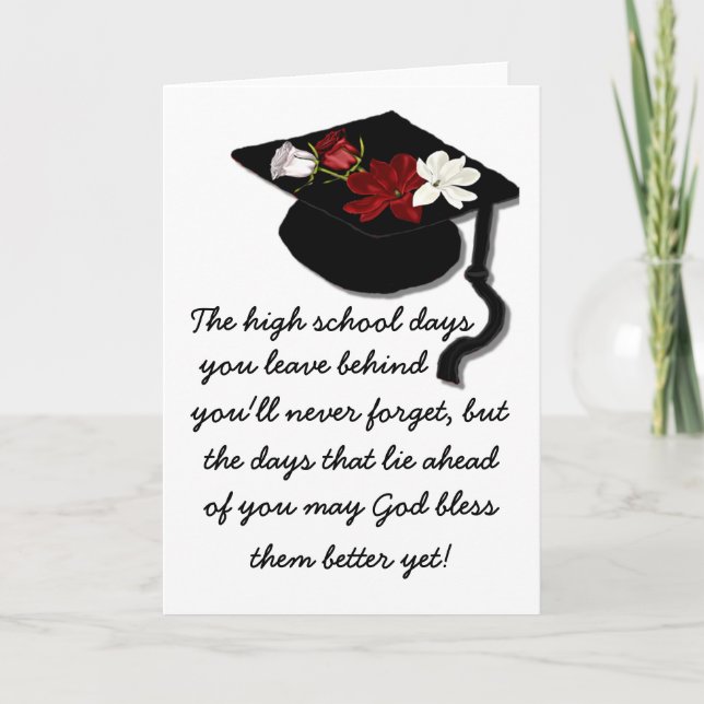 God Bless Graduation Greeting Card (Front)