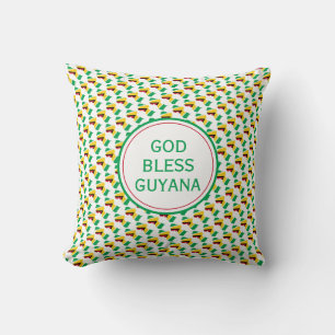 GOD BLESS GUYANA Inspirational Guyanese Flag Cushion