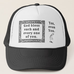 God bless (human) trucker hat