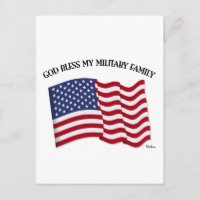 GOD BLESS MY MILITARY FAMILY with US flag