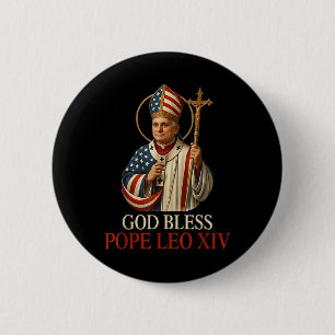 God Bless New Pope Leo Xiv Catholic Church Faith S 6 Cm Round Badge