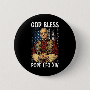 God Bless New Pope Leo Xiv Catholic Church Faith S 6 Cm Round Badge
