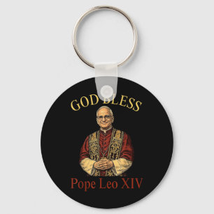 God Bless New Pope Leo Xiv Catholic Church Faith S Key Ring