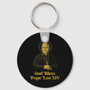 God Bless New Pope Leo Xiv Catholic Church Faith S Key Ring