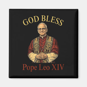 God Bless New Pope Leo Xiv Catholic Church Faith S Magnet