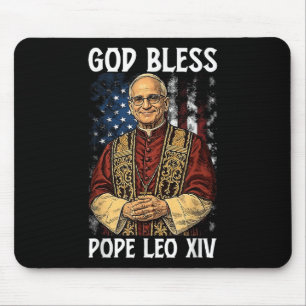 God Bless New Pope Leo Xiv Catholic Church Faith S Mouse Pad