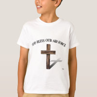 GOD BLESS OUR AIR FORCE with rugged cross