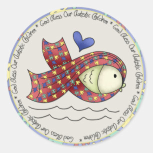 God Bless Our Autisic Children Sticker