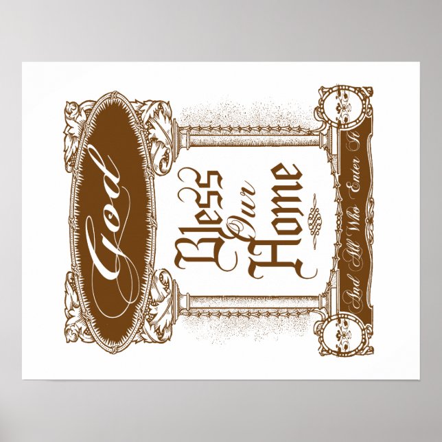 God Bless Our Home Custom Poster (Front)