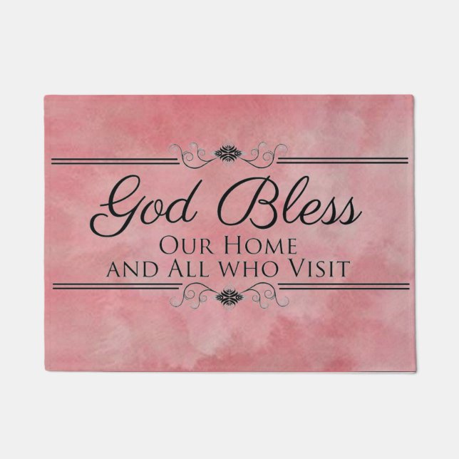 God bless our home doormat (Front)