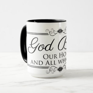 God bless our home mug