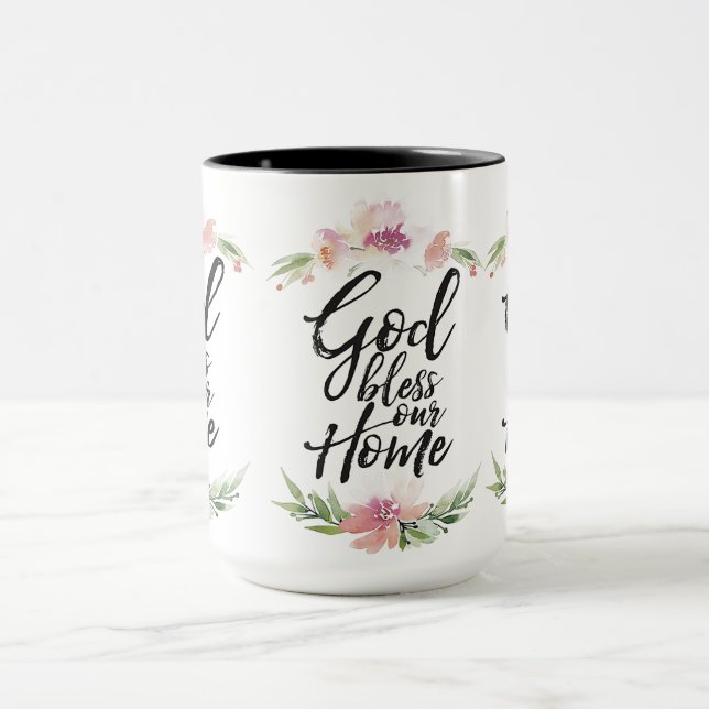 God bless our home mug (Center)