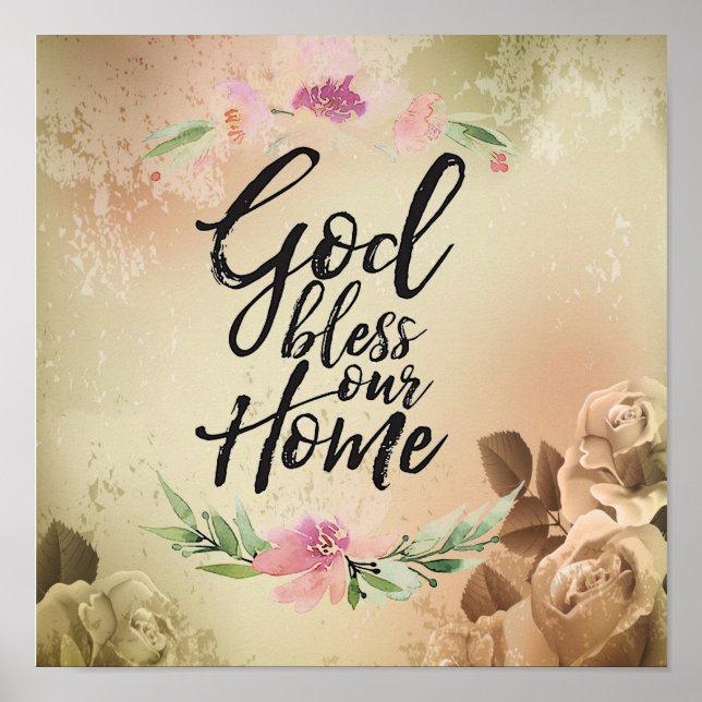 God bless our home poster (Front)