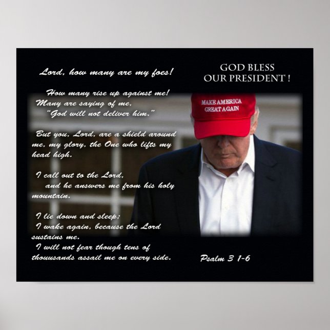 GOD BLESS OUR PRESIDENT POSTER (Front)