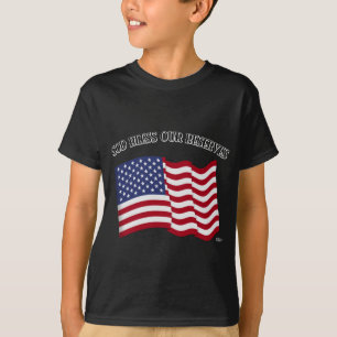 GOD BLESS OUR RESERVES with US flag T-Shirt