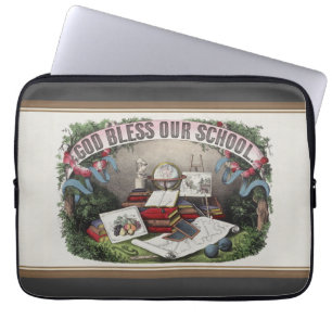 God Bless Our School Laptop Sleeve