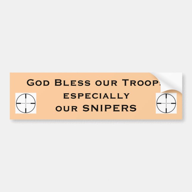 God Bless our Troops especial... Bumper Sticker (Front)