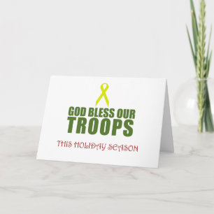 God Bless Our Troops This Holiday Season Card