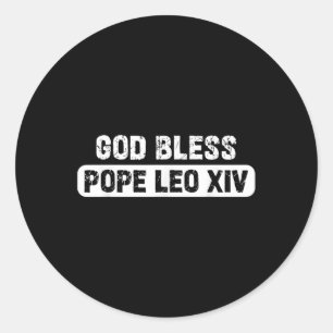 God Bless Pope Leo Us Pope Leo Xiv Classic Round Sticker