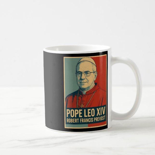 God Bless Pope Leo Xiv 1  Coffee Mug (Right)
