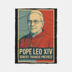 God Bless Pope Leo Xiv 1  Fleece Blanket