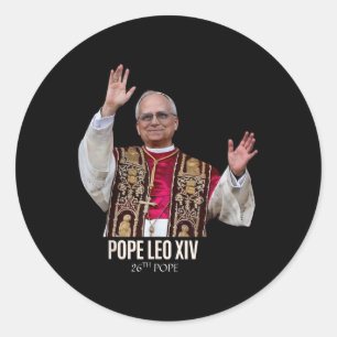 God Bless Pope Leo Xiv 26th Pope  Classic Round Sticker