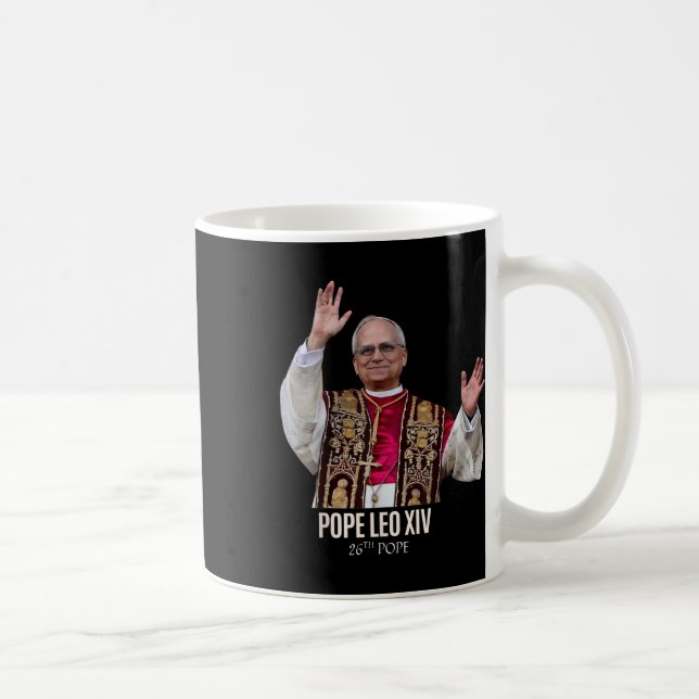 God Bless Pope Leo Xiv 26th Pope  Coffee Mug (Right)