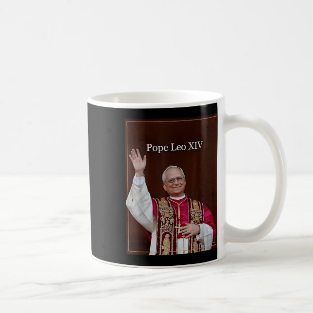 God Bless Pope Leo Xiv 5  Coffee Mug (Right)