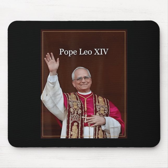 God Bless Pope Leo Xiv 5  Mouse Pad (Front)
