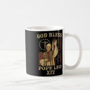 God Bless Pope Leo Xiv Cardinal Robert Prevost Coffee Mug