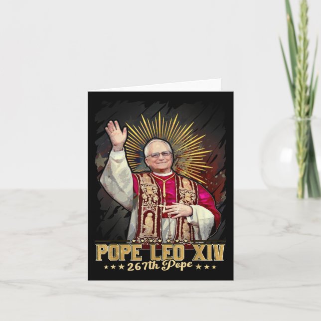 God Bless Pope Leo Xiv Catholic  Card (Front)