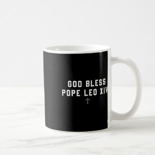 God Bless Pope Leo Xiv Christian Saying Quote Men Coffee Mug