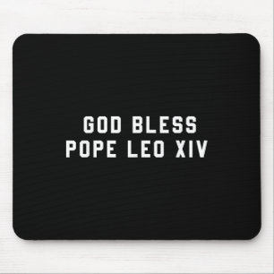 God Bless Pope Leo Xiv Christian Saying Quote Men  Mouse Pad