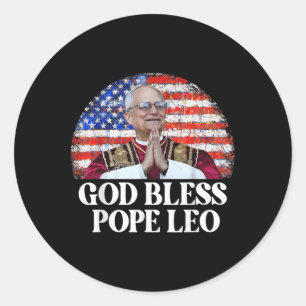 God Bless Pope Leo Xiv Classic Round Sticker