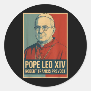 God Bless Pope Leo Xiv  Classic Round Sticker