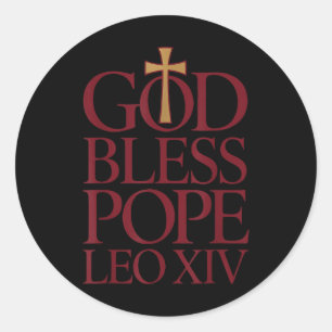 God Bless Pope Leo Xiv New Pope Vatican City Catho Classic Round Sticker