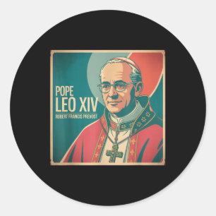 God Bless Pope Leo Xiv Pope Leo Xiv Shirt Pope Leo Classic Round Sticker