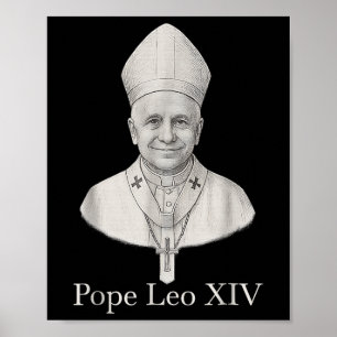 God Bless Pope Leo Xiv Portrait Poster