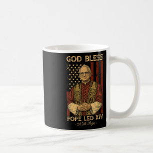 God Bless Pope Leo Xiv Robert Francis Prevost Amer Coffee Mug