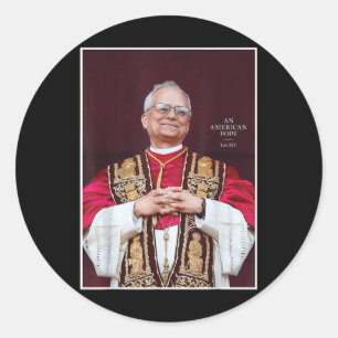 God Bless Pope Leo Xiv Shirt, Pope Leo Xiv Classic Round Sticker