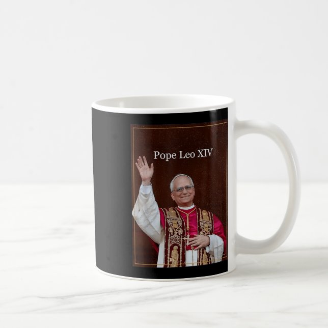 God Bless Pope Leo Xiv Shirt, Pope Leo Xiv  Coffee Mug (Right)
