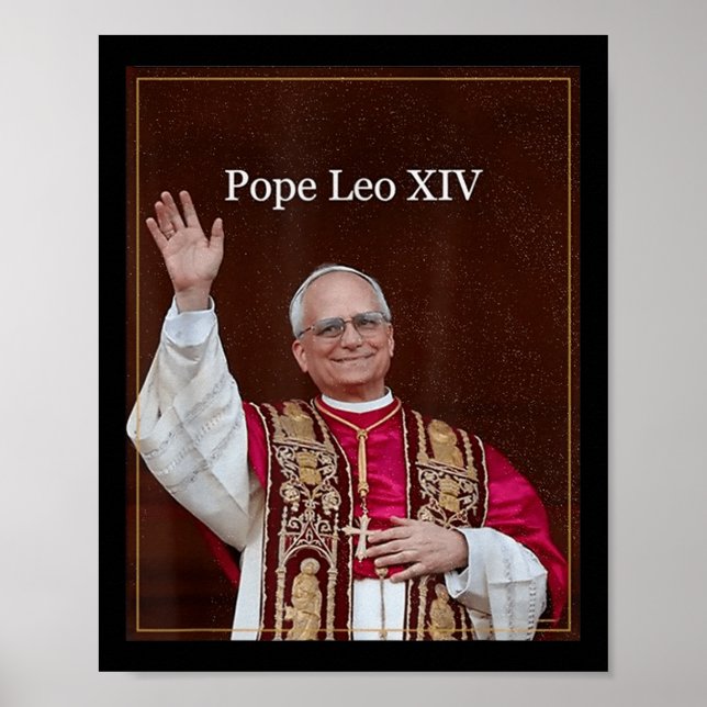 God Bless Pope Leo Xiv Shirt, Pope Leo Xiv  Poster (Front)