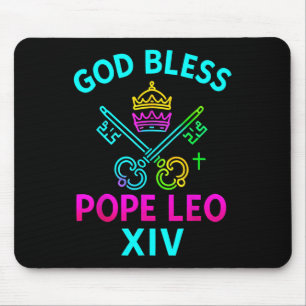 God Bless Pope Leo Xiv Vintage Catholics Tee Mouse Pad